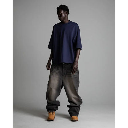 7.5Oz Max Heavyweight Oversized Short Sleeve Casual Streetwear Top Tshirt Cotton Cropped