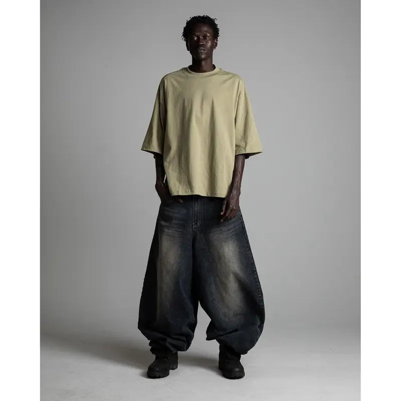 7.5Oz Max Heavyweight Oversized Short Sleeve Casual Streetwear Top Tshirt Cotton Cropped