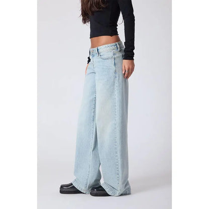 Pacsun Women'S Kaia Ultimate Low Rise Baggy Jeans Light Blue Wash