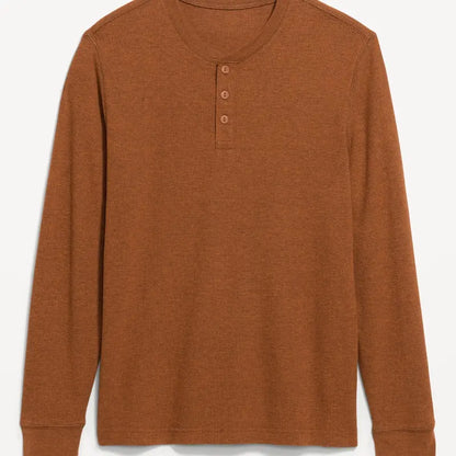 Old Navy Men'S Long-Sleeve Waffle Henley T-Shirt