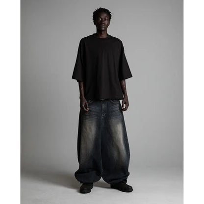 7.5Oz Max Heavyweight Oversized Short Sleeve Casual Streetwear Top Tshirt Cotton Cropped