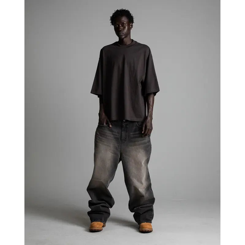 7.5Oz Max Heavyweight Oversized Short Sleeve Casual Streetwear Top Tshirt Cotton Cropped